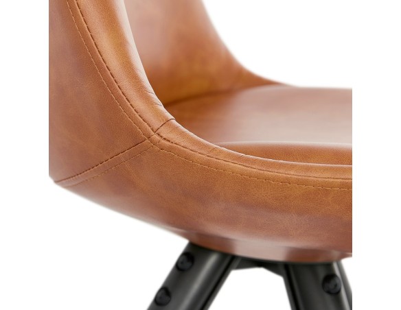 Chaise design STREET brune style industriel