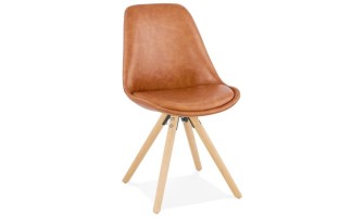 CH01850BRNA 5420072058177 Chaise design STREET en matière synthétique brune