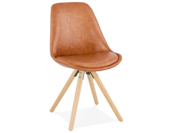 CH01850BRNA 5420072058177 Chaise design STREET en matière synthétique brune