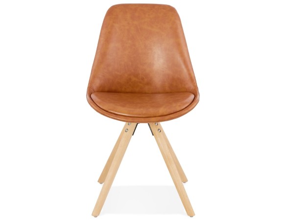 Chaise design STREET en matière synthétique brune