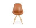 Chaise design STREET en matière synthétique brune