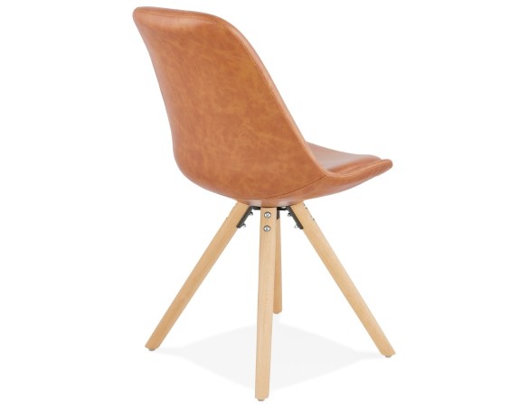 Chaise design STREET en matière synthétique brune
