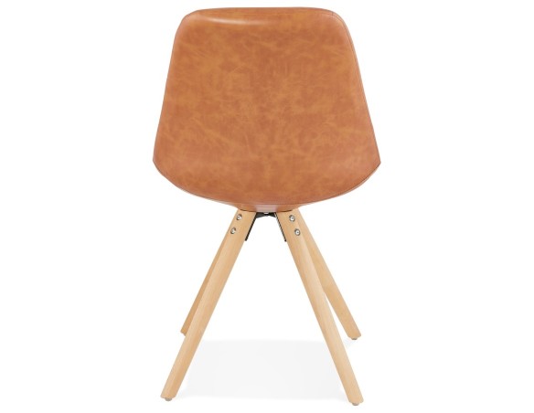 Chaise design STREET en matière synthétique brune