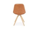 Chaise design STREET en matière synthétique brune