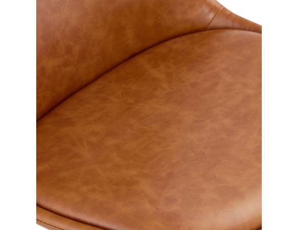 Chaise design STREET en matière synthétique brune