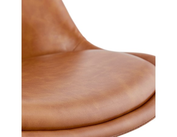 Chaise design STREET en matière synthétique brune