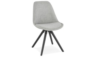 CH01860GRBL 5420072058191 Chaise moderne HIPHOP en tissu gris et pieds en bois noir