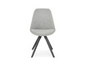 Chaise moderne HIPHOP en tissu gris et pieds en bois noir