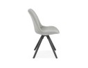 Chaise moderne HIPHOP en tissu gris et pieds en bois noir
