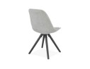 Chaise moderne HIPHOP en tissu gris et pieds en bois noir