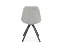Chaise moderne HIPHOP en tissu gris et pieds en bois noir
