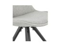 Chaise moderne HIPHOP en tissu gris et pieds en bois noir