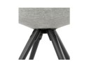 Chaise moderne HIPHOP en tissu gris et pieds en bois noir