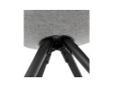 Chaise moderne HIPHOP en tissu gris et pieds en bois noir
