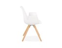 Chaise avec accoudoirs ZALIK blanche style scandinave