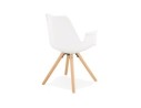 Chaise avec accoudoirs ZALIK blanche style scandinave
