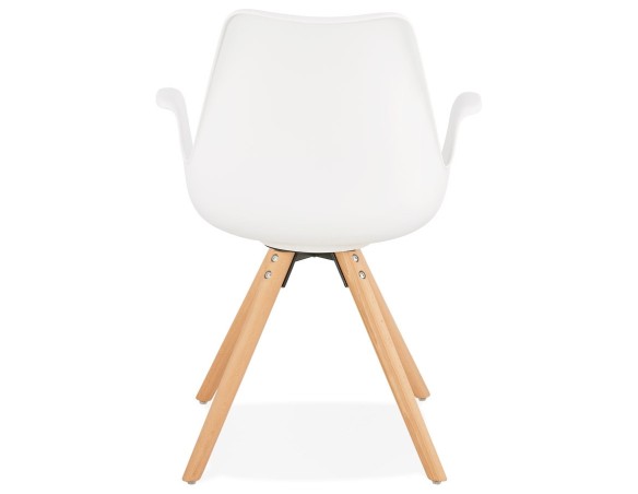 Chaise avec accoudoirs ZALIK blanche style scandinave