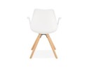 Chaise avec accoudoirs ZALIK blanche style scandinave