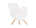 Chaise avec accoudoirs ZALIK blanche style scandinave