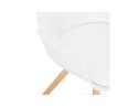 Chaise avec accoudoirs ZALIK blanche style scandinave