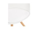Chaise avec accoudoirs ZALIK blanche style scandinave