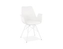 AC02420WHWH 5420072065540 Chaise avec accoudoirs SALY blanche style industriel