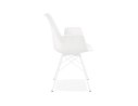 Chaise avec accoudoirs SALY blanche style industriel