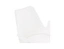 Chaise avec accoudoirs SALY blanche style industriel