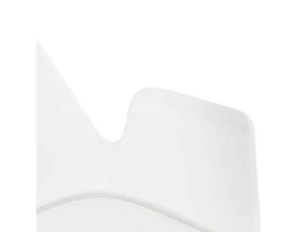 Chaise avec accoudoirs SALY blanche style industriel