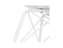Chaise avec accoudoirs SALY blanche style industriel