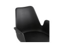 Chaise avec accoudoirs SALY noire style industriel