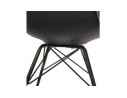 Chaise avec accoudoirs SALY noire style industriel