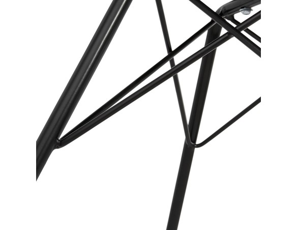 Chaise avec accoudoirs SALY noire style industriel