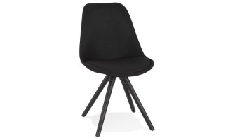 CH03500BLBL 5420072093345 Chaise moderne HIPHOP en tissu et bois noir