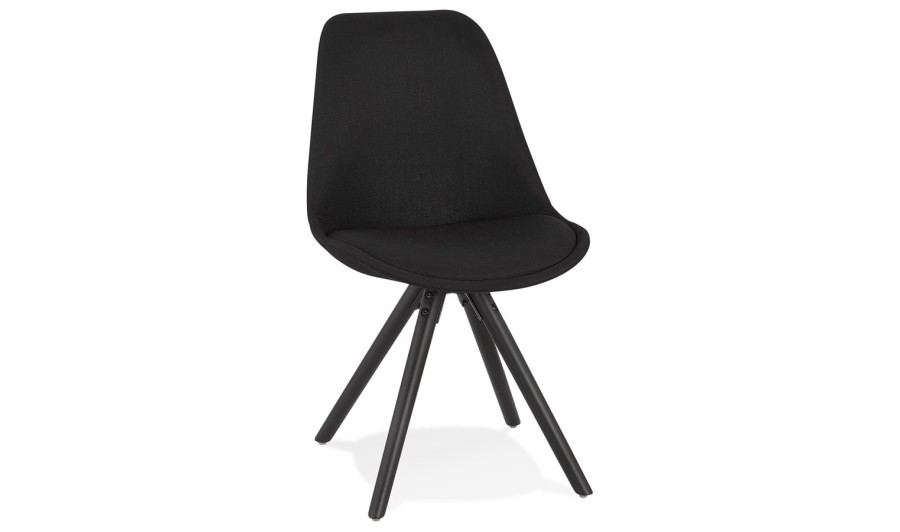 CH03500BLBL 5420072093345 Chaise moderne HIPHOP en tissu et bois noir CH03500BLBL 5420072093345 Chaise moderne HIPHOP en tissu et bois noir