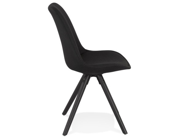 Chaise moderne HIPHOP en tissu et bois noir
