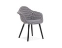 AC03520DI 5404028309407 Chaise design avec accoudoirs LARA en tissu pied de poule noir et blanc