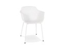 AC03770WH 5404028313824 Chaise avec accoudoirs perforée DRAK blanche intérieure / extérieure