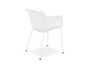 Chaise avec accoudoirs perforée DRAK blanche intérieure / extérieure