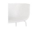 Chaise avec accoudoirs perforée DRAK blanche intérieure / extérieure