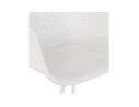Chaise avec accoudoirs perforée DRAK blanche intérieure / extérieure
