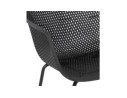 Chaise avec accoudoirs perforée DRAK noire intérieure / extérieure