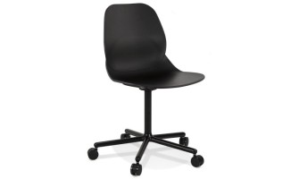 OC00800BLBL 5404028341858 Chaise de bureau moderne MAGELLAN noire sur roulettes