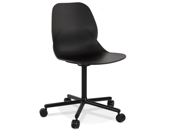 OC00800BLBL 5404028341858 Chaise de bureau moderne MAGELLAN noire sur roulettes