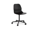 OC00800BLBL 5404028341858 Chaise de bureau moderne MAGELLAN noire sur roulettes