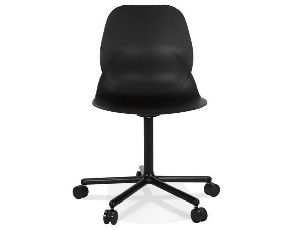 Chaise de bureau moderne MAGELLAN noire sur roulettes