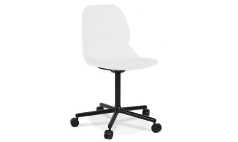 OC00810WHBL 5404028341872 Chaise de bureau moderne MAGELLAN blanche sur roulettes