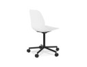 Chaise de bureau moderne MAGELLAN blanche sur roulettes