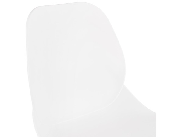 Chaise de bureau moderne MAGELLAN blanche sur roulettes