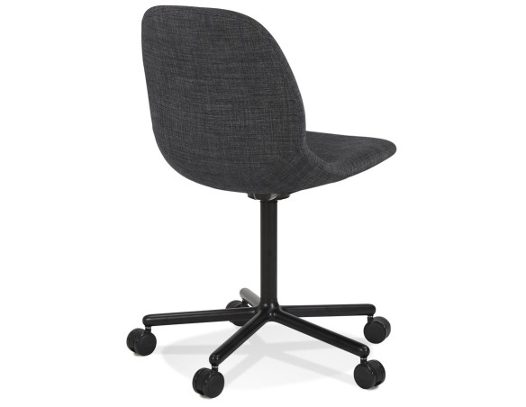 Chaise de bureau POLARIS gris foncé sur roulettes